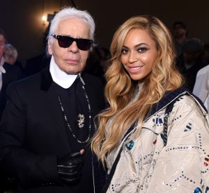Beyonce is all smiles as she arrives at Karl Lagerfeld's Chanel event in NYC