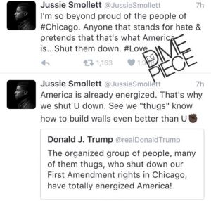 Jussie Smollett Tweets Donald Trump