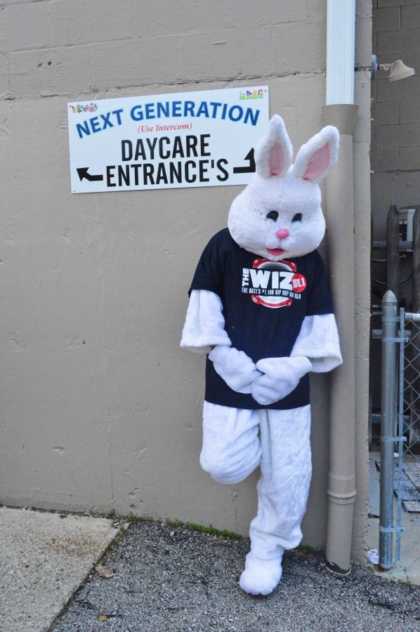 Tropikana and the Easter Bunny visit Next Generation Daycare