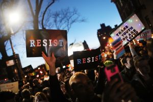 Protestors Rally At Stonewall Inn Against Withdrawal Of Transgender Protections