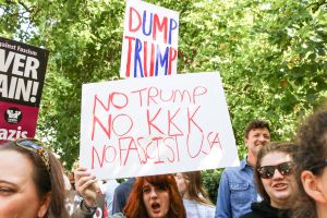 Stand Up To Trump Protest In London