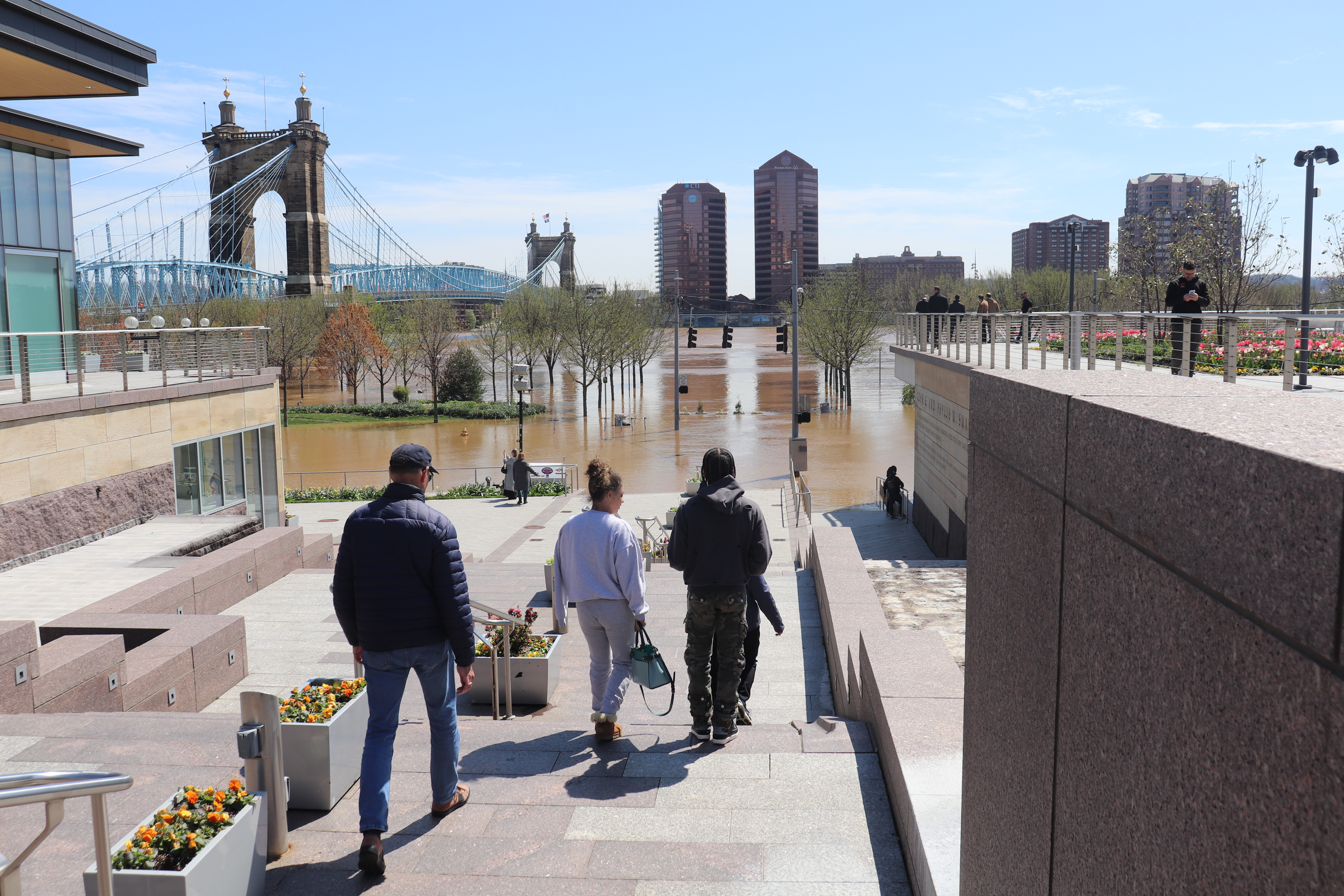 2025 Ohio River Flooding Downtown Cincinnati