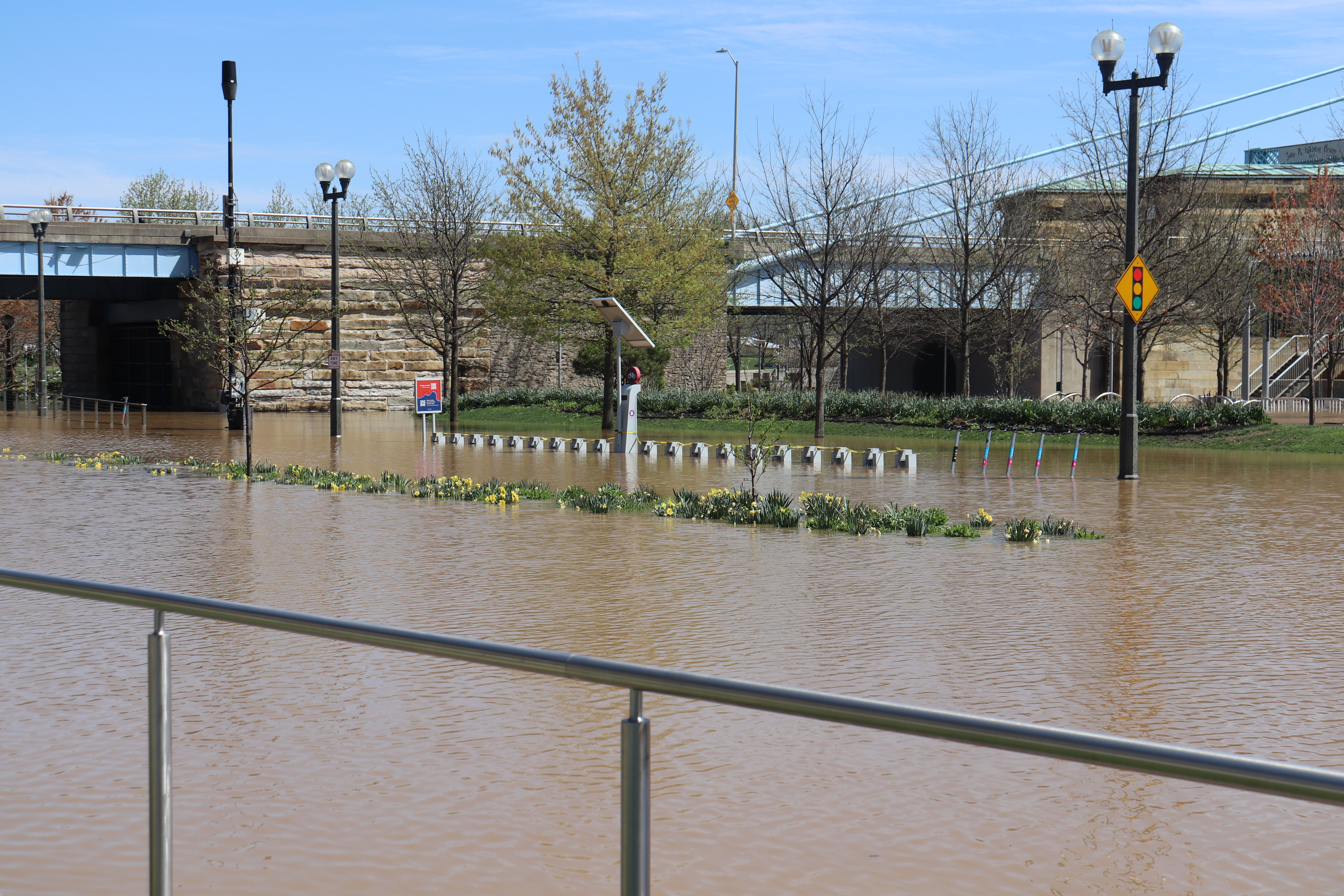 2025 Ohio River Flooding Downtown Cincinnati